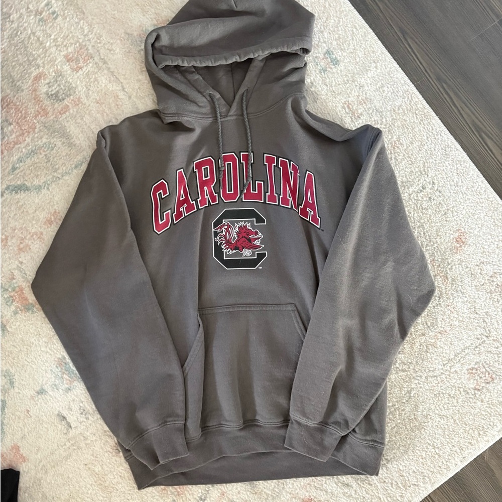 Carolina Gray Hoodie with Red Logo